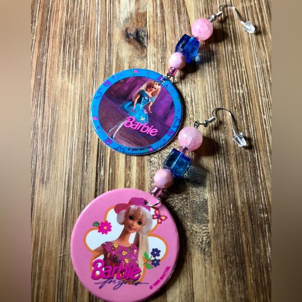 Barbie Pink and Blue Earrings